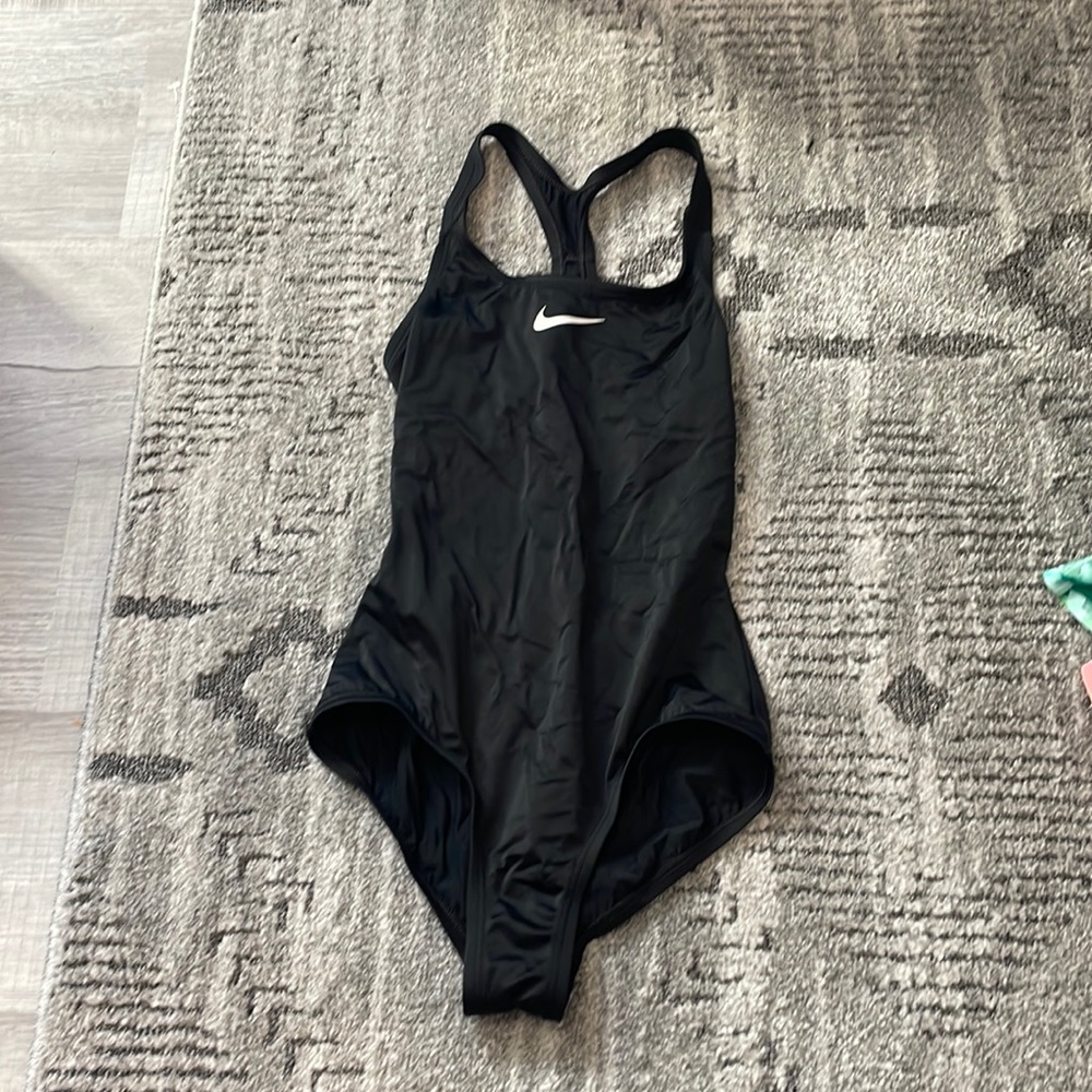 Black Nike one piece bathing suit size 12 girls